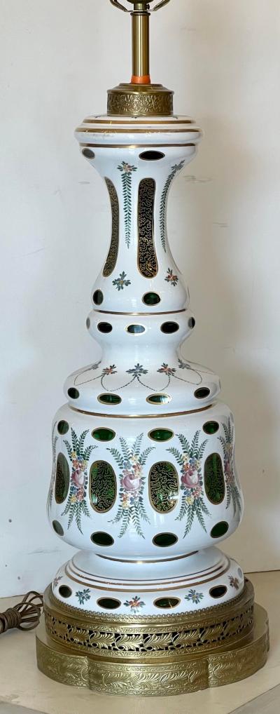  Moser Vintage Moser Overlay Glass Table Lamp