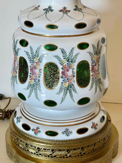  Moser Vintage Moser Overlay Glass Table Lamp