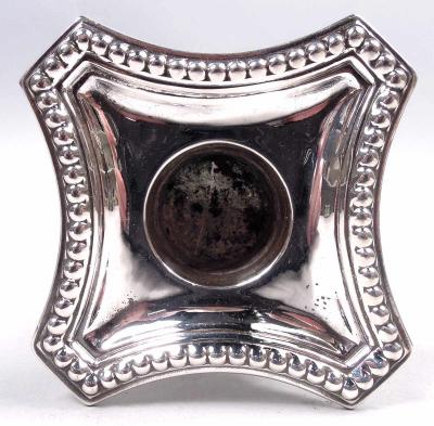  Moses Salkind Co Pair of English Neoclassical Sterling Silver Column Candlesticks 1933