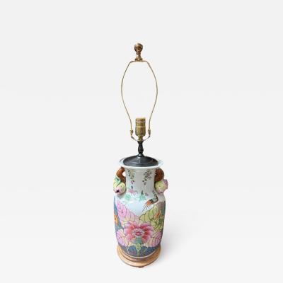  Mottahedeh Mottahedeh Chinese Pottery Tobacco Leaf Table Lamp