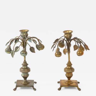  Mottahedeh Mottahedeh Silver Pear Tree Candlesticks