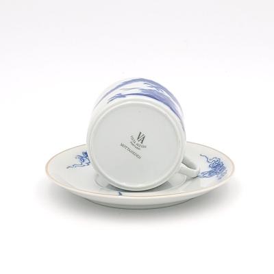  Mottahedeh Set of Eleven Mottahedeh Blue Dragon Coffee Cups and Saucers