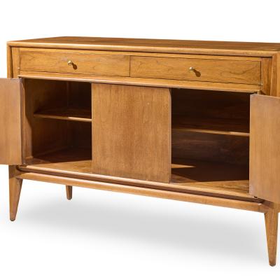  Mount Airy Furniture Company Mount Airy Facade Mid Century Walnut and Brass Credenza