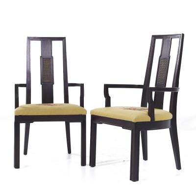  Mount Airy Furniture Company Mount Airy Janus Mid Century Captains Dining Chairs Pair