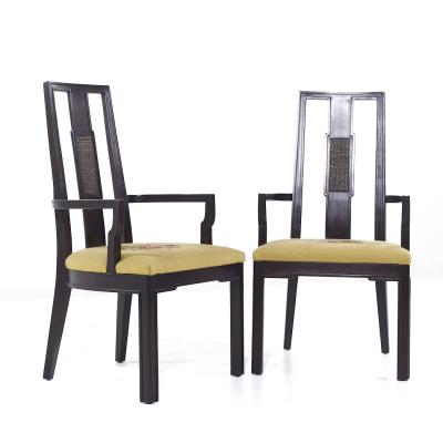  Mount Airy Furniture Company Mount Airy Janus Mid Century Captains Dining Chairs Pair