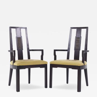  Mount Airy Furniture Company Mount Airy Janus Mid Century Captains Dining Chairs Pair