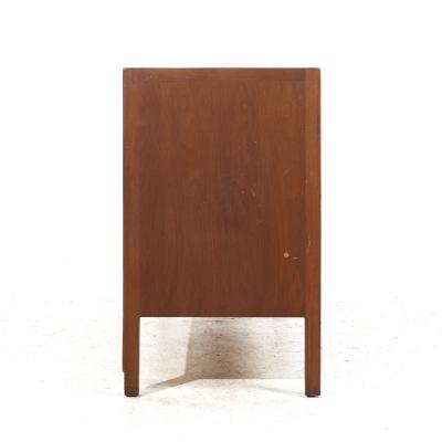  Mount Airy Furniture Company Mount Airy Janus Mid Century Walnut 14 Drawer Lowboy Dresser