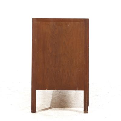  Mount Airy Furniture Company Mount Airy Janus Mid Century Walnut 14 Drawer Lowboy Dresser