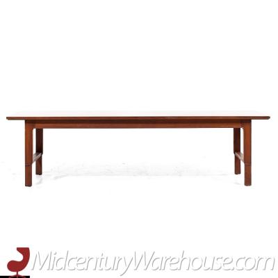  Mount Airy Furniture Company Mount Airy Janus Mid Century Walnut Bench Coffee Table