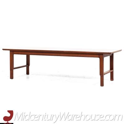  Mount Airy Furniture Company Mount Airy Janus Mid Century Walnut Bench Coffee Table