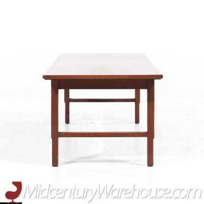  Mount Airy Furniture Company Mount Airy Janus Mid Century Walnut Bench Coffee Table
