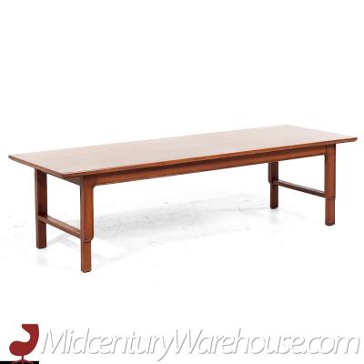  Mount Airy Furniture Company Mount Airy Janus Mid Century Walnut Bench Coffee Table