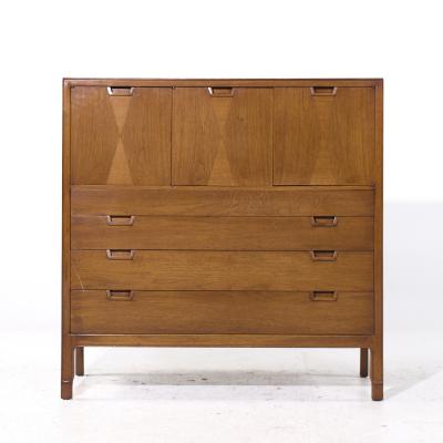  Mount Airy Furniture Company Mount Airy Janus Mid Century Walnut Gentlemans Chest Highboy Dresser