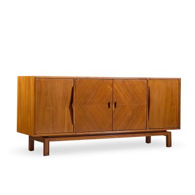  Mount Airy Furniture Company Mount Airy Style Mid Century Walnut Harlequin Credenza