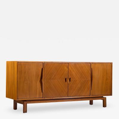  Mount Airy Furniture Company Mount Airy Style Mid Century Walnut Harlequin Credenza
