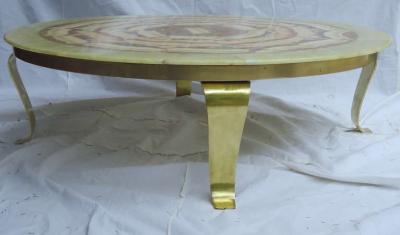  Muller of Mexico Muller Onyx Top Arturo Pani Coffee Table Mexico circa 1960