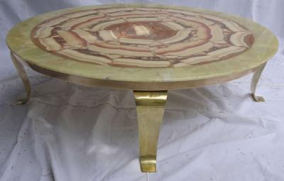  Muller of Mexico Muller Onyx Top Arturo Pani Coffee Table Mexico circa 1960