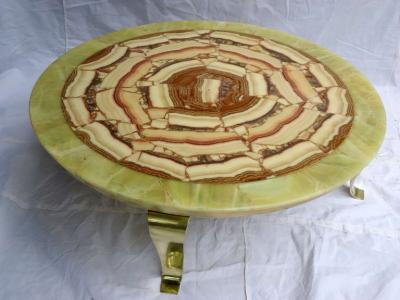  Muller of Mexico Muller Onyx Top Arturo Pani Coffee Table Mexico circa 1960