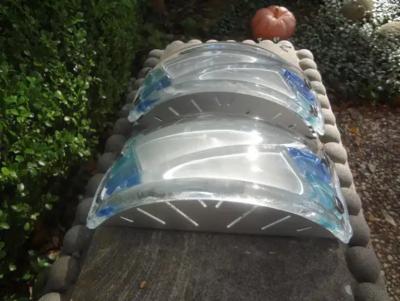  Murano 5 Pair of Mid Century Modern Cubist Murano Sconces