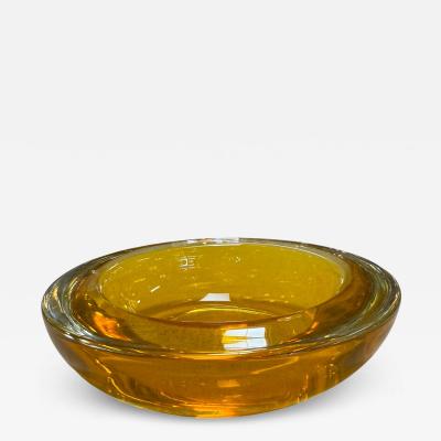  Murano Canary Murano Glass Bowl Italy 1970s