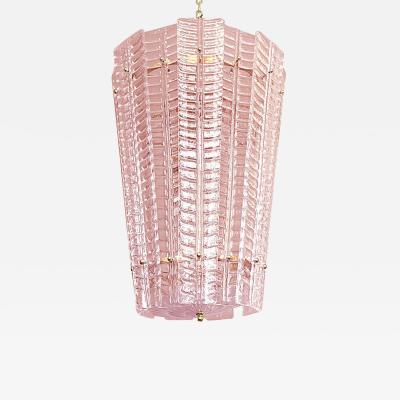  Murano Contemporary Pink Murano Glass Lantern