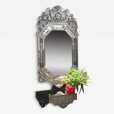  Murano Foyer Entryway Pier Mirror and Shelf Ensemble from Murano