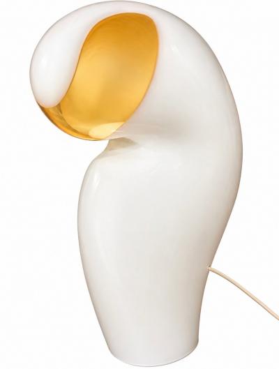  Murano Gino Vistosi Murano Ghost Table Lamp Italy 1970