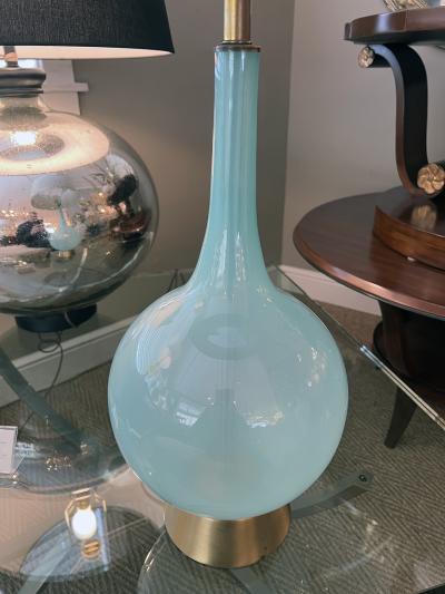  Murano Glass A Translucent Murano 1960s Pale blue Bottle form Lamp