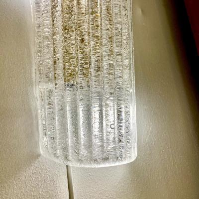  Murano Glass Large Frozen Murano Sconces