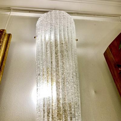  Murano Glass Large Frozen Murano Sconces