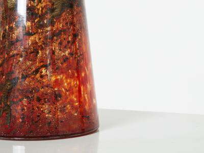  Murano Glass Large Murano glass inclusion vase 1970