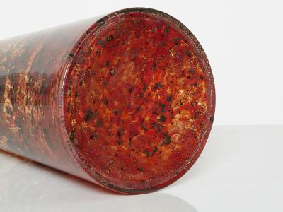  Murano Glass Large Murano glass inclusion vase 1970