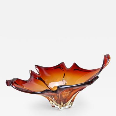 Murano Red Glass Fruit Bowl - Venetian / Murano - Glass