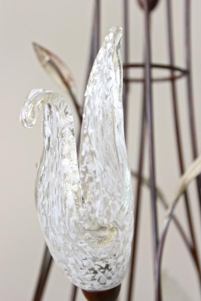  Murano Glass Mid Century Murano Glass Swan Floor Lamp Italy circa 1960 70