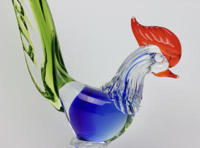  Murano Glass Murano Art Glass Sculpture of a Pheasant Italy 1960