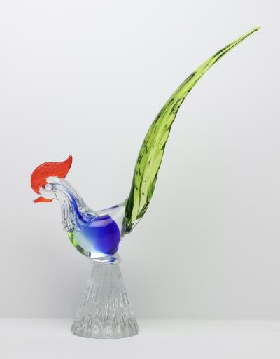  Murano Glass Murano Art Glass Sculpture of a Pheasant Italy 1960