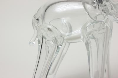  Murano Glass Murano Blown Glass Elephant Clear Art Glass Sculpture 1970 Italy