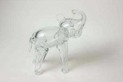  Murano Glass Murano Blown Glass Elephant Clear Art Glass Sculpture 1970 Italy