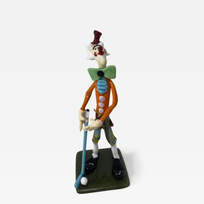  Murano Glass Murano Glass Golfer Clown
