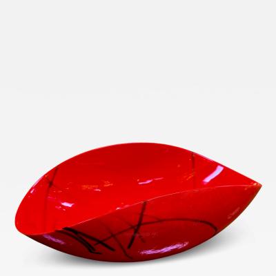  Murano Glass Red Murano Art Glass Bowl