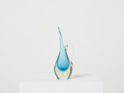  Murano Glass Set of two small vases Sommerso Murano glass 1970s