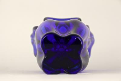  Murano Glass Sommerso 20th Century Dark Blue Murano Glass Vase Sommerso Murano Italy ca 1960 70