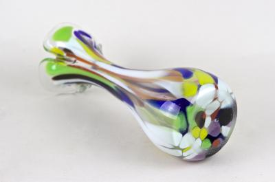  Murano Glass Sommerso 20th Century Multicolored Murano Glass Vase Italy ca 1970