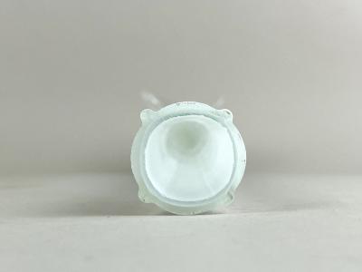  Murano Glass Sommerso 20th Century White Clear Murano Glass Long Neck Vase Italy ca 1960