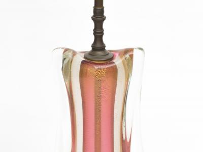  Murano Glass Sommerso Large pair of vintage Italian Murano Sommerso Glass lamps