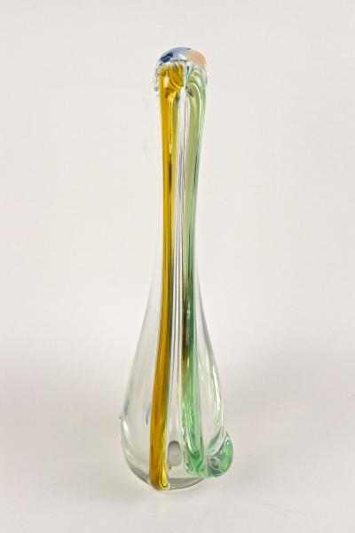  Murano Glass Sommerso Mid Century Modern Murano Glass Vase by Sommerso Murano Italy circa 1960