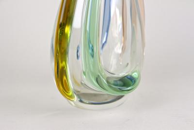  Murano Glass Sommerso Mid Century Modern Murano Glass Vase by Sommerso Murano Italy circa 1960