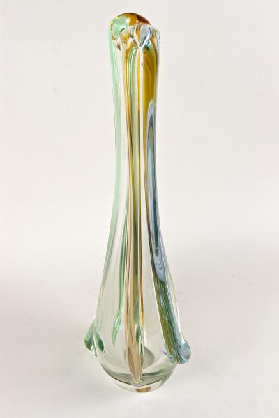  Murano Glass Sommerso Mid Century Modern Murano Glass Vase by Sommerso Murano Italy circa 1960