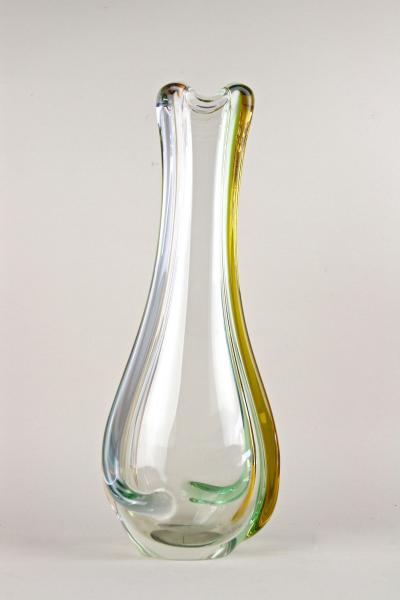  Murano Glass Sommerso Mid Century Modern Murano Glass Vase by Sommerso Murano Italy circa 1960
