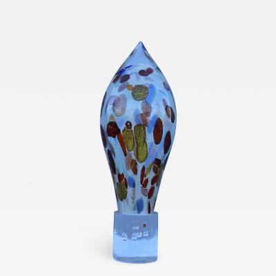  Murano Glass Sommerso Murano Glass Mid Century Modern Sculpture